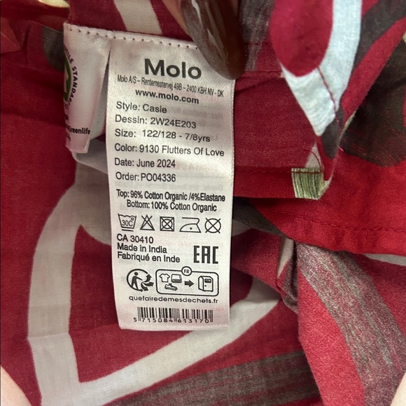 Molo Multicolor Heart Print Kids Dress - Picture 8 of 8